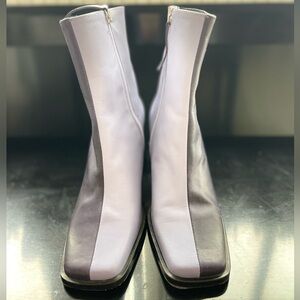 NWT ALOHAS Two‑Tone Purple/Lilac Ankle Boots • EU 37 / US 6.5 • Never Worn